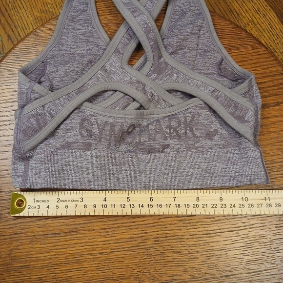 Gymshark Adapt Camo Sports Bra Women's Size XS Mauve Logo Wide Band - Picture 6 of 7